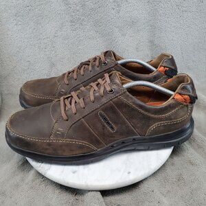 Clarks Shoes Mens Size 12 Brown Leather Unstrutured Preston Oxford *Read*